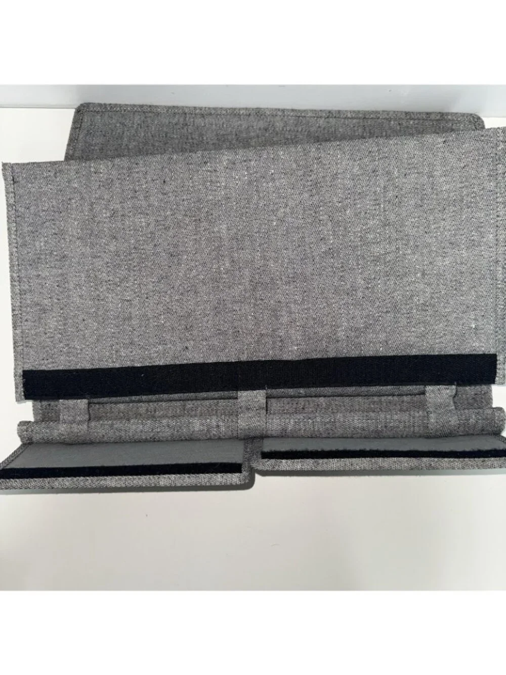 Bedside Caddy Gray Hanging Organizer W/ Power Strip Pocket Dorm Room Bunk Bed